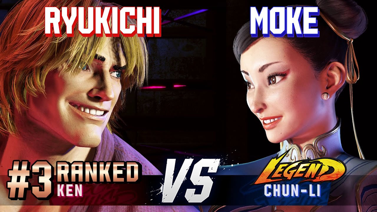 SF6 ▰ RYUKICHI (#3 Ranked Ken) vs MOKE (Chun-Li) ▰ High Level Gameplay
