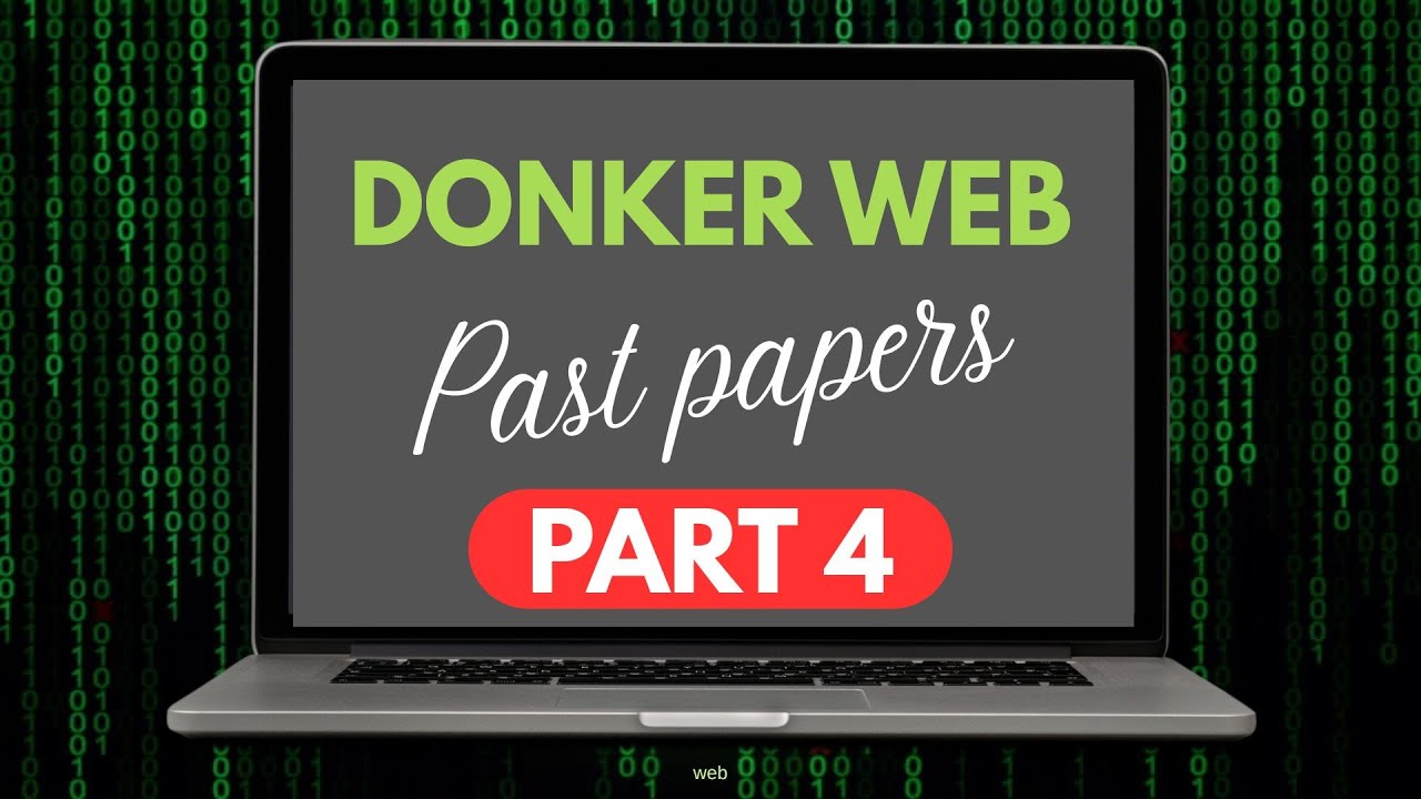 Donker web | Past paper questions | Part 4
