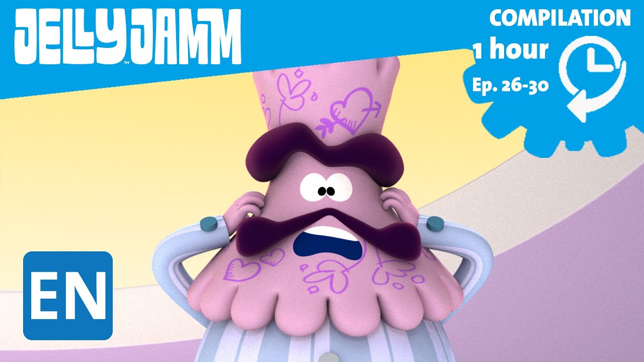 Jelly Jamm English. 1Hour Compilation (Ep.26-30) Cartoons in English for kids