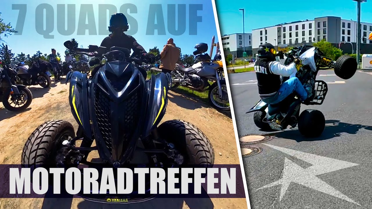 Die einzigen Quads am Biker-Treffen! Yamaha Raptor 700R SE