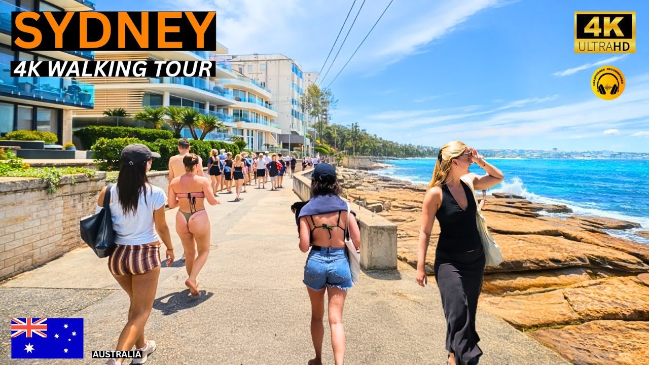 Sydney 4K Walking Tour | Sydney Harbour to Manly Beach | 60FPS