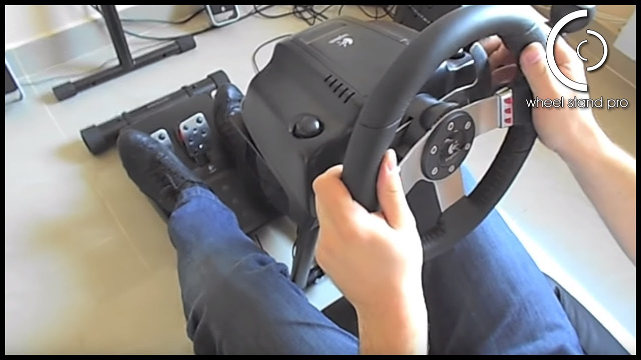 Wheel Stand Pro Deluxe for Logitech G25 G27 Racing Wheels in action - force feedback 10