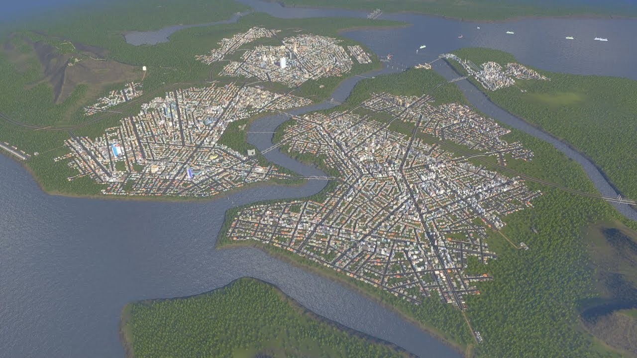 Cities Skylines - Shady Strands, 시티즈 스카이라인 - 그늘진 물가, 13만, 9타일