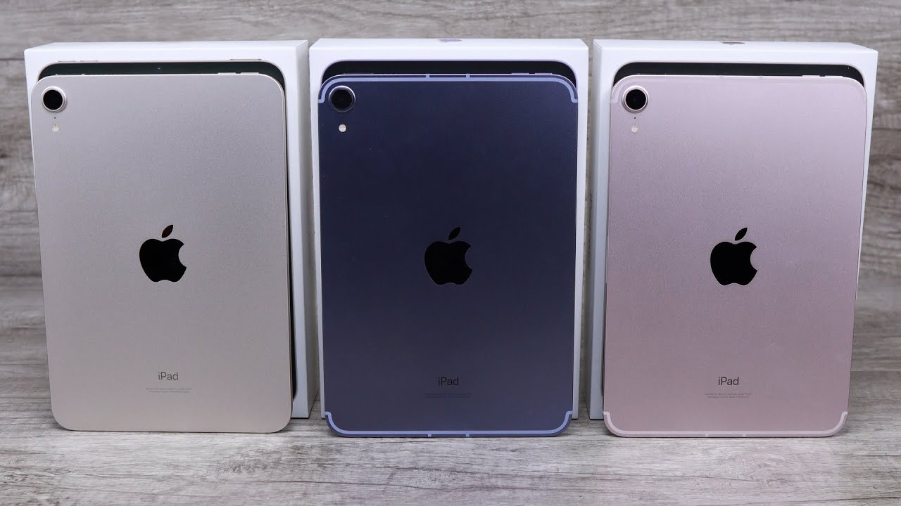 iPad Mini 6 - Pink vs Purple vs Starlight Color Comparison