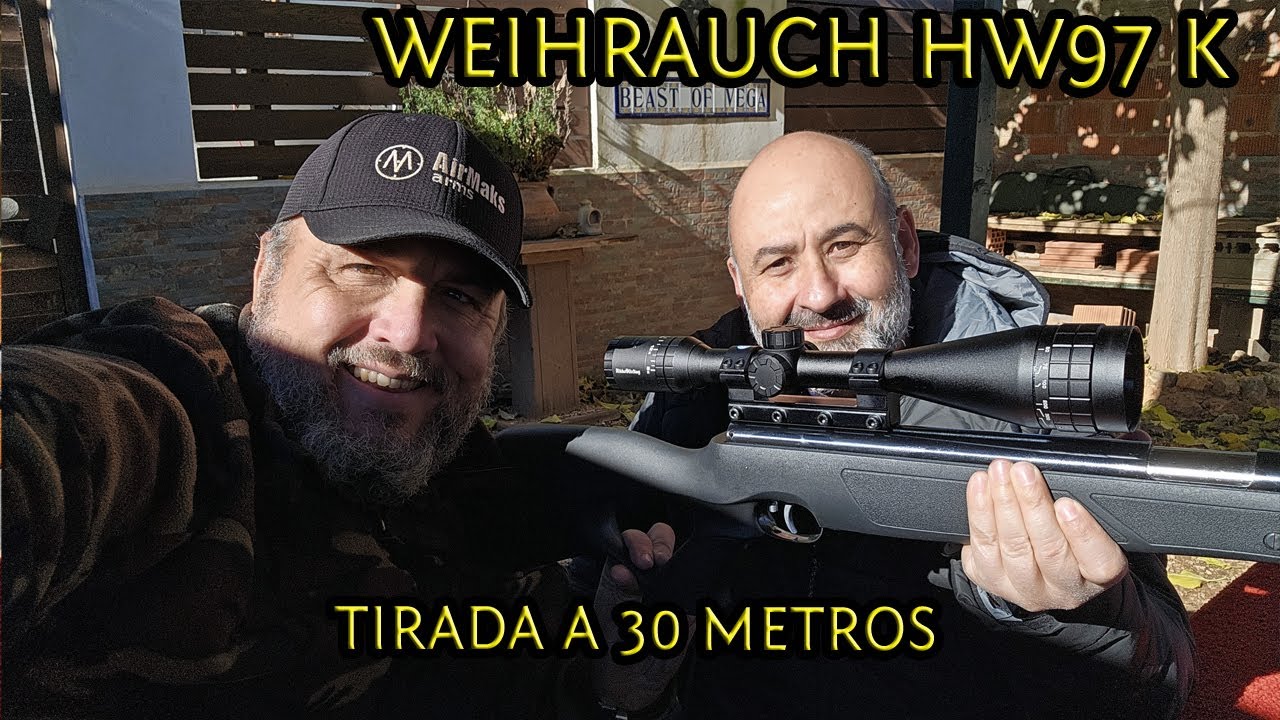 ¿LA MEJOR CARABINA DE MUELLE? 🇩🇪 Weihrauch HW97K de David: Test de precisión extrema a 30 metros