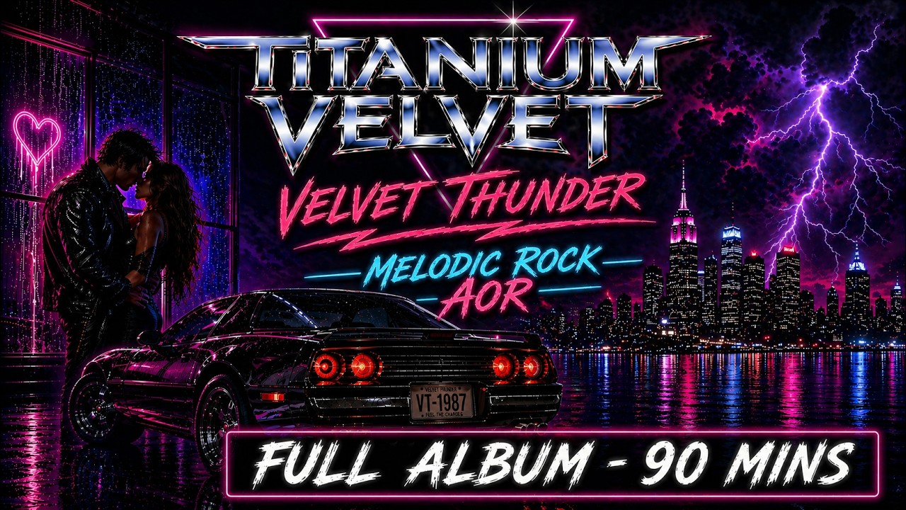 Melodic Rock , Modern AOR , 80s Anthem Rock | Titanium Velvet - Velvet Thunder |  90 mins-Full Album