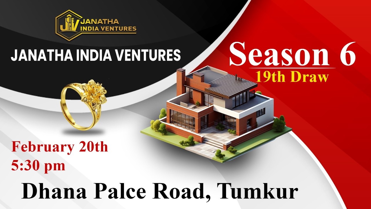 LIVE JANATHA INDIA VENTURES TUMAKURU SEASON(6) 19th DRAW TIME 6:00PM