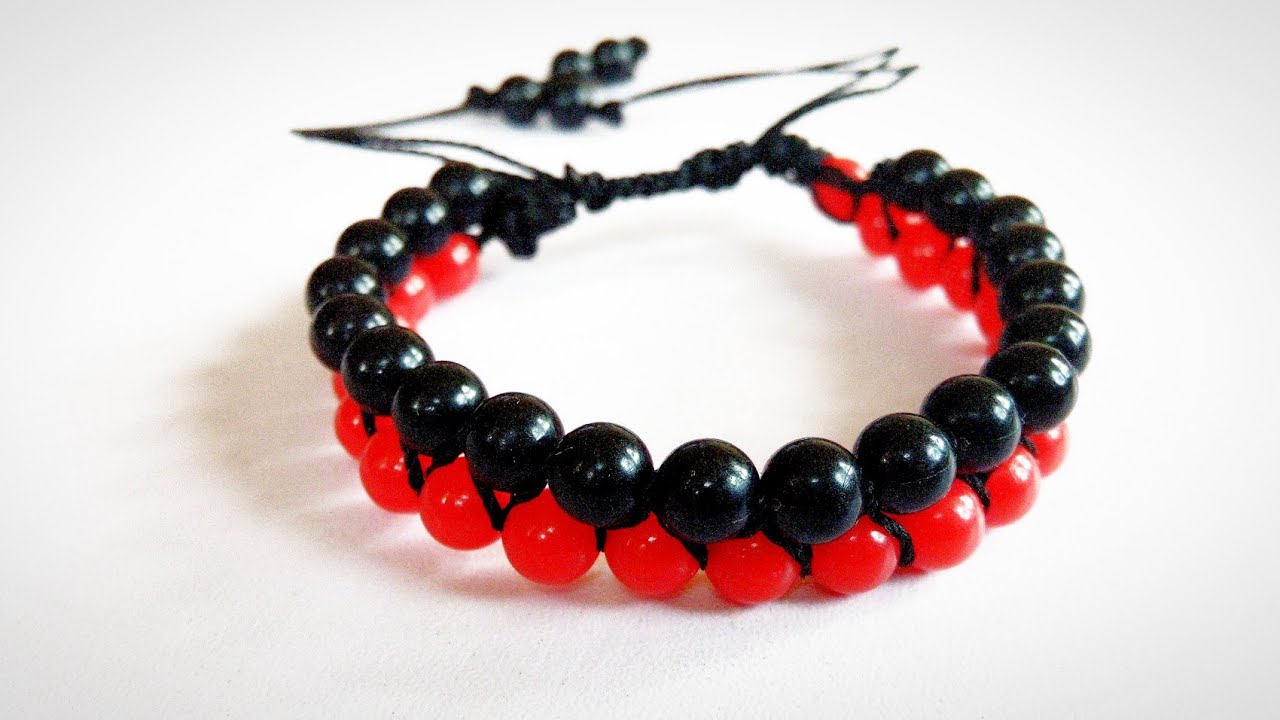 How to make double beaded Shamballa Bracelet/ do it yourself/diy