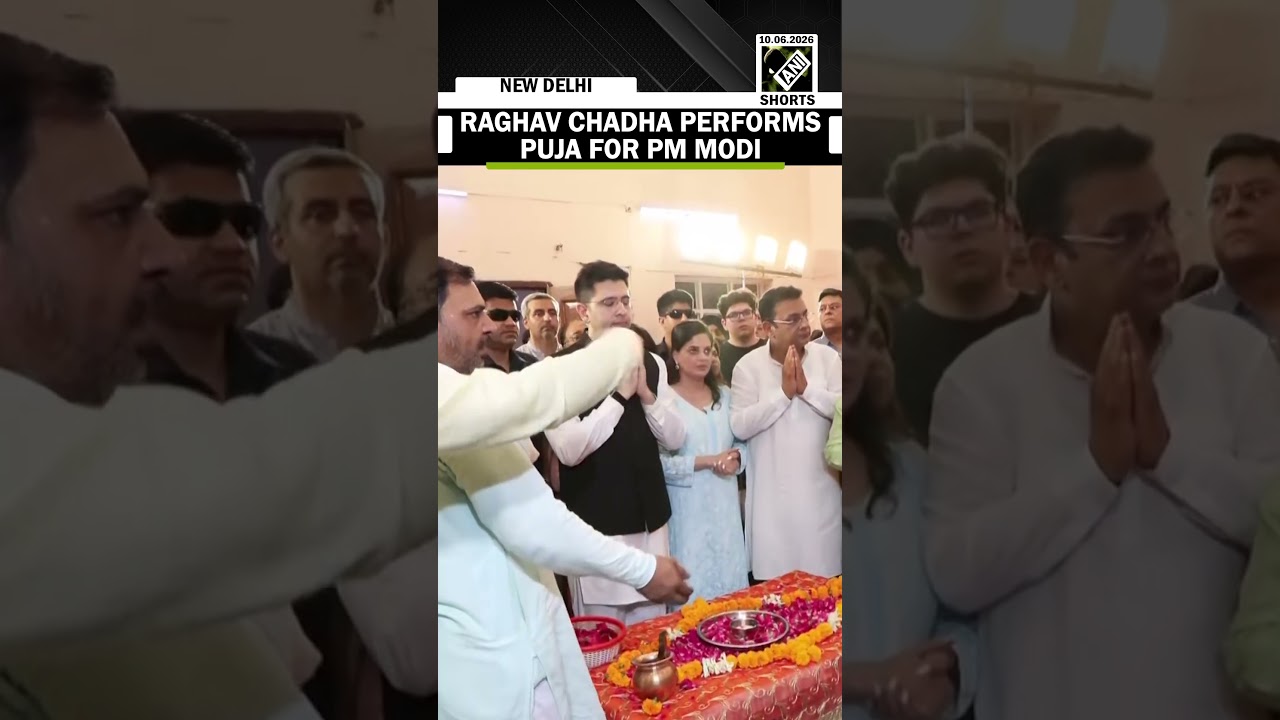 BJP leader Raghav Chadha performs puja marking 12 years of PM Modi&rsquo;s central government