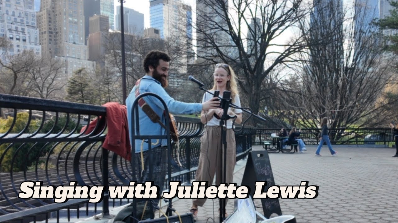 Juliette Lewis joins my busking session and kills have you ever seen the rain!!!