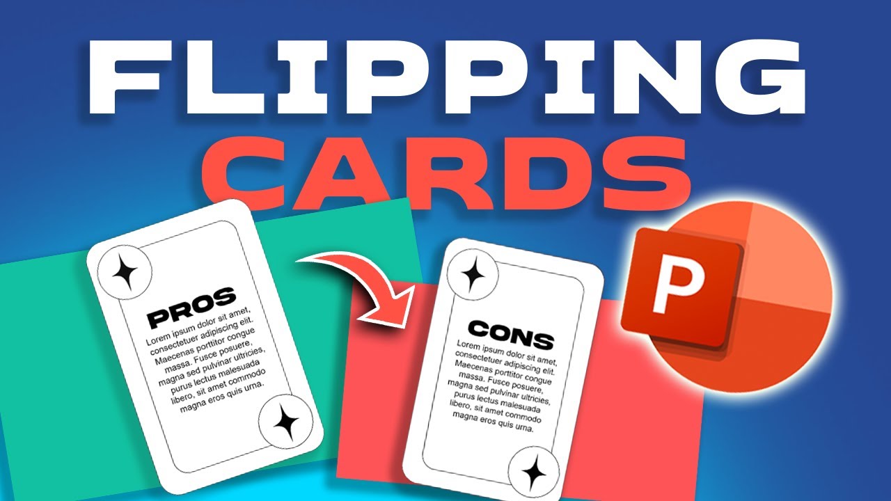How to animate a FLIPPING CARD with POWERPOINT 😊