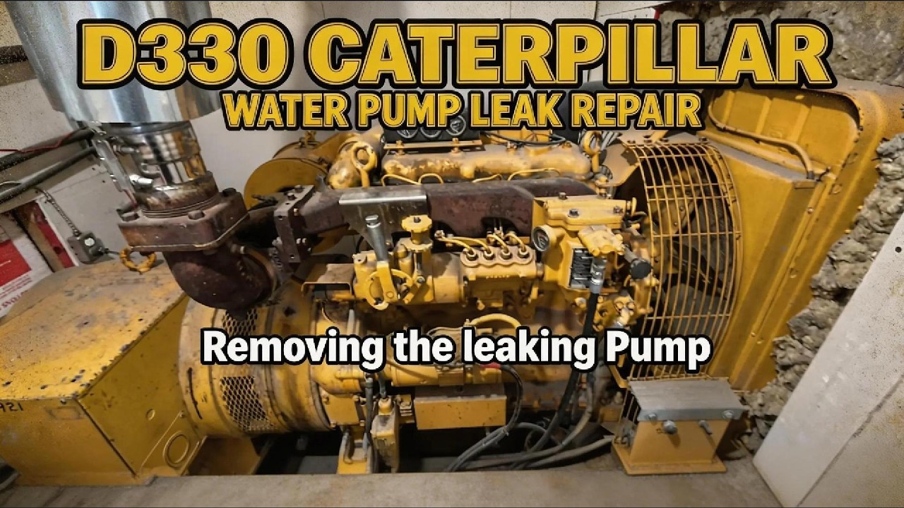 Ремонт протечки водяного насоса Caterpillar D330 | Демонтаж насоса