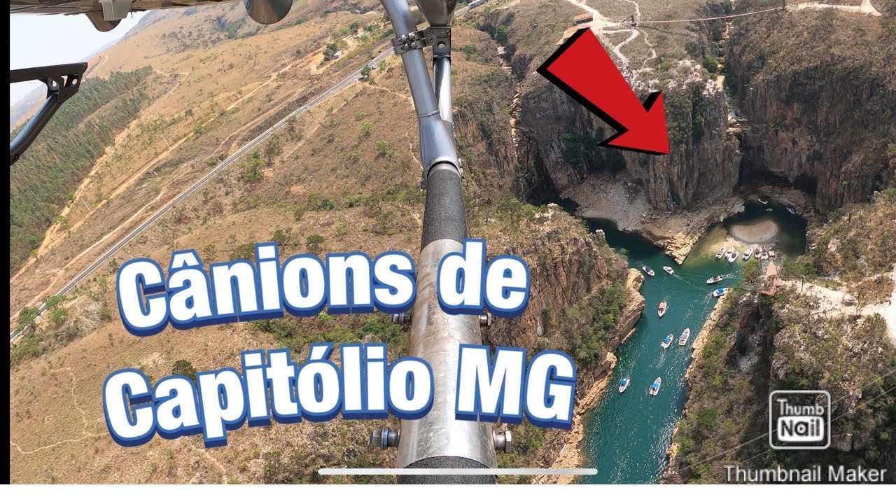 SOBREVOO de HELICÓPTERO em CAPITÓLIO MG (Cânions, represa de Furnas e Escarpas do Lago)