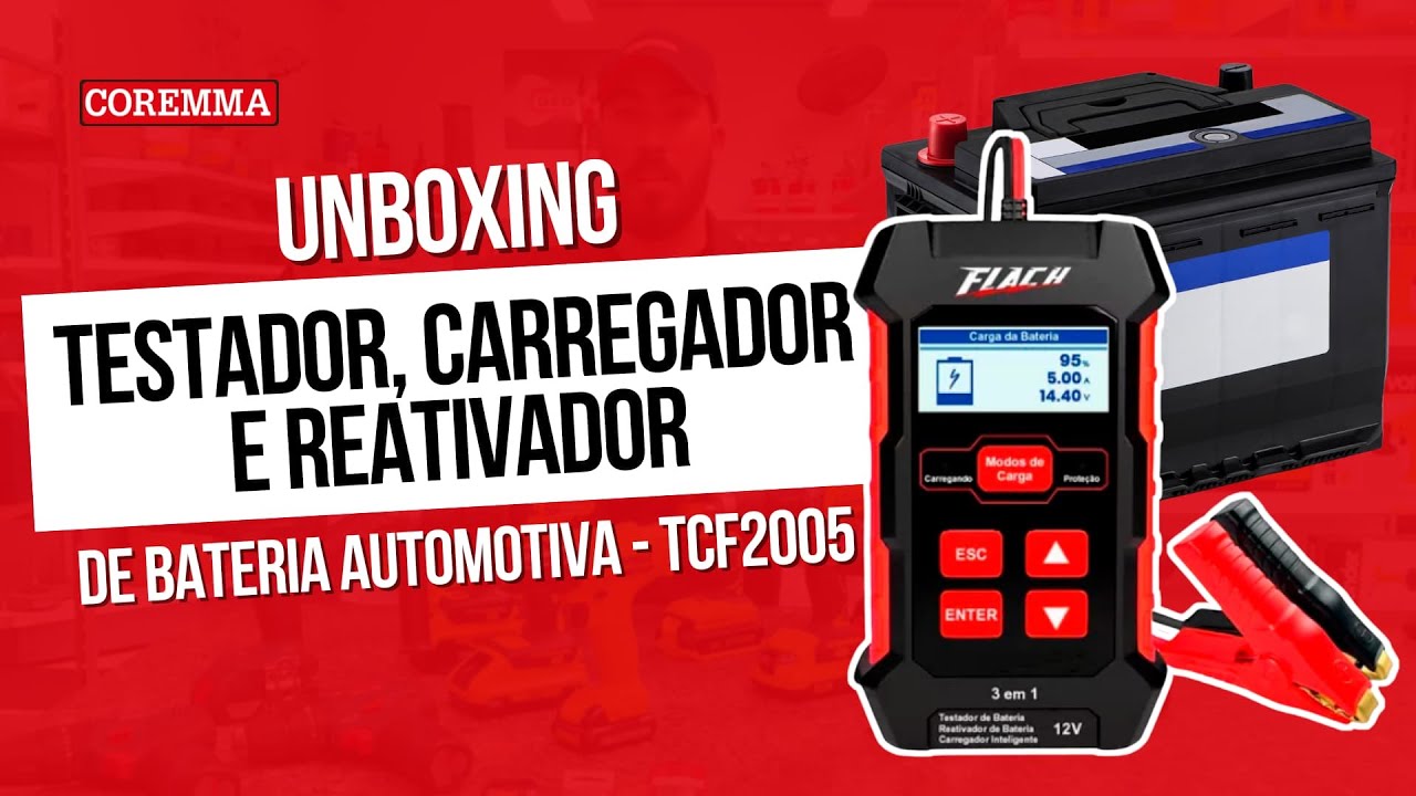 Testador, Carregador e Reativador de Bateria Automotiva | Unboxing e Testes na Prática!