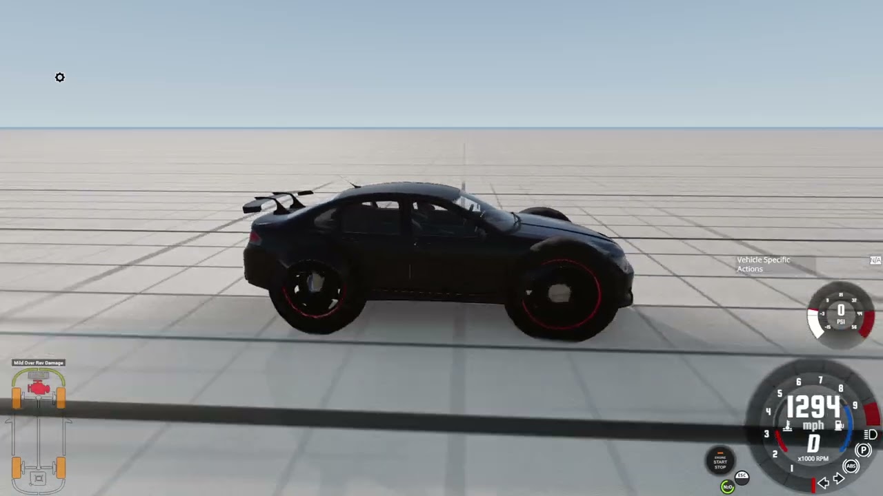 This is what happens when you go over 1500mph in BeamNg Drive