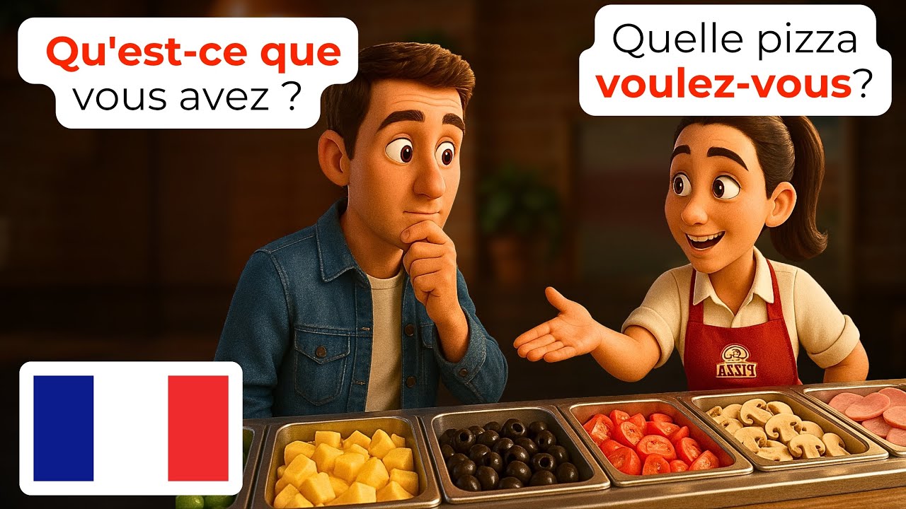 🇫🇷 Закажите пиццу по-французски | A1-A2 | Учитесь быстро | Лёгкий французский для начинающих