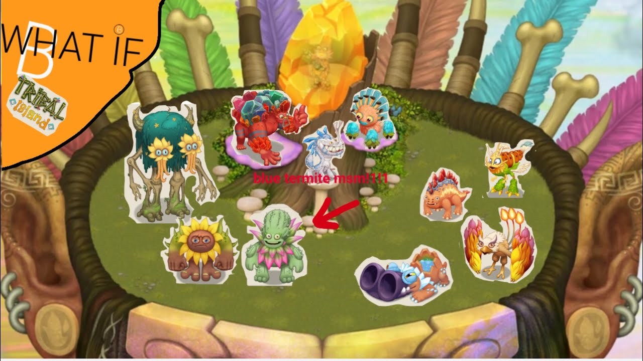 WHAT IF FIRE MONSTERS ON TRIBAL ISLAND( gnarls, barrb voiced by @BlueTermiteMSM, flowah, and more!)