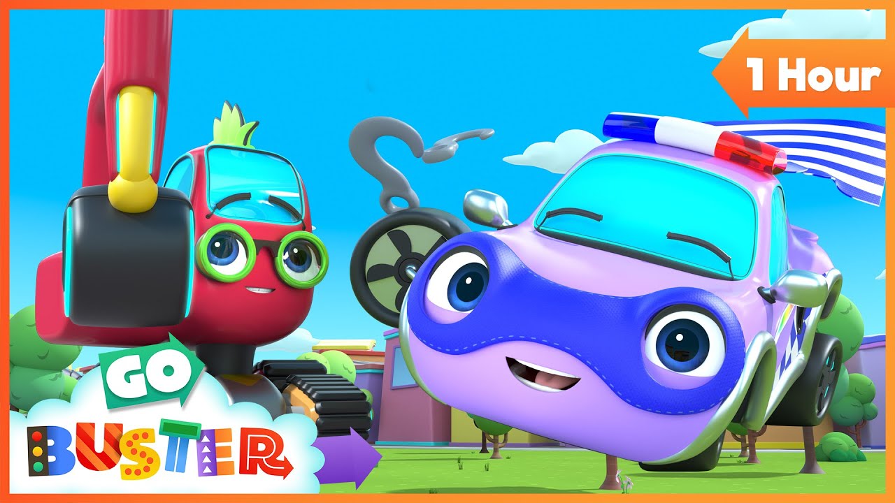 Superhero Buster Saves the Day 🦸‍♂️🚌 1 Hour | Go Buster - Bus Cartoons & Kids Stories