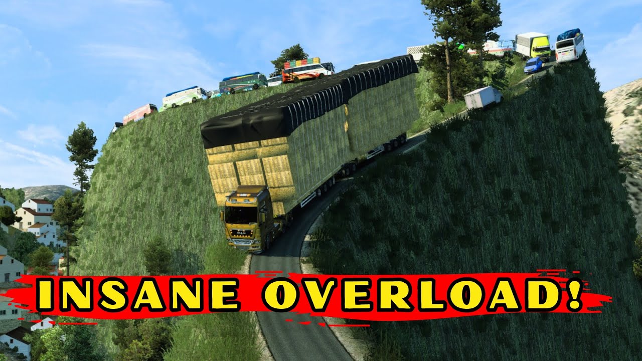 LIFE OR DEATH! MAN Truck Battles Dangerous Cliff Road | Overloaded Hauling – ETS2