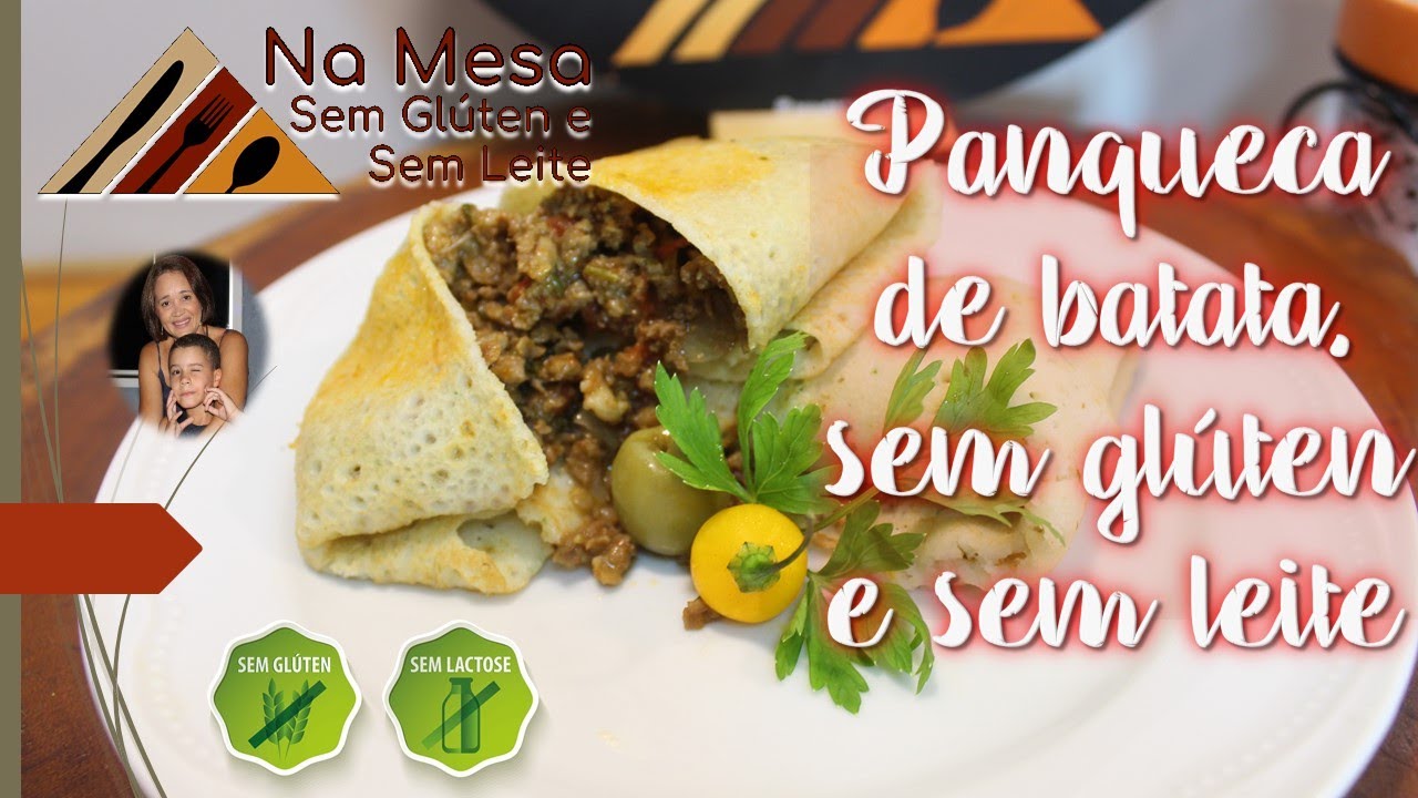 PANQUECA DE BATATA, SEM GLÚTEN E SEM LEITE - PANQUECA SEM FARINHA DE TRIGO - SGSL - APLV