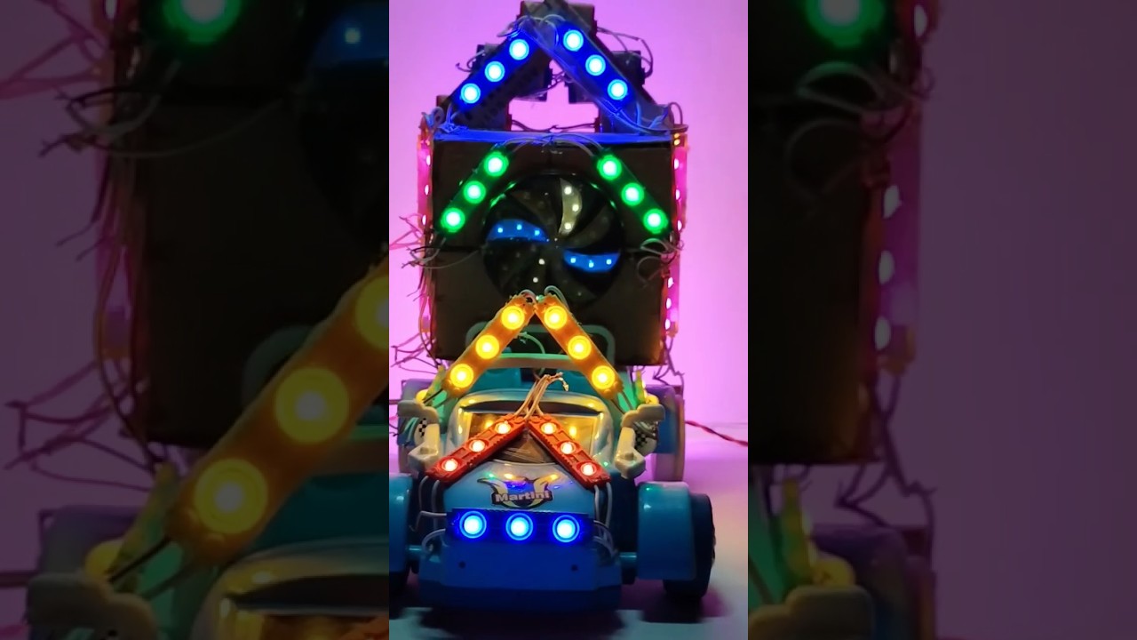 Navratri Durga Murti Mini Dj Truck Radha Krishna Dj Light Trolley #diy #dj #djtruck #mini