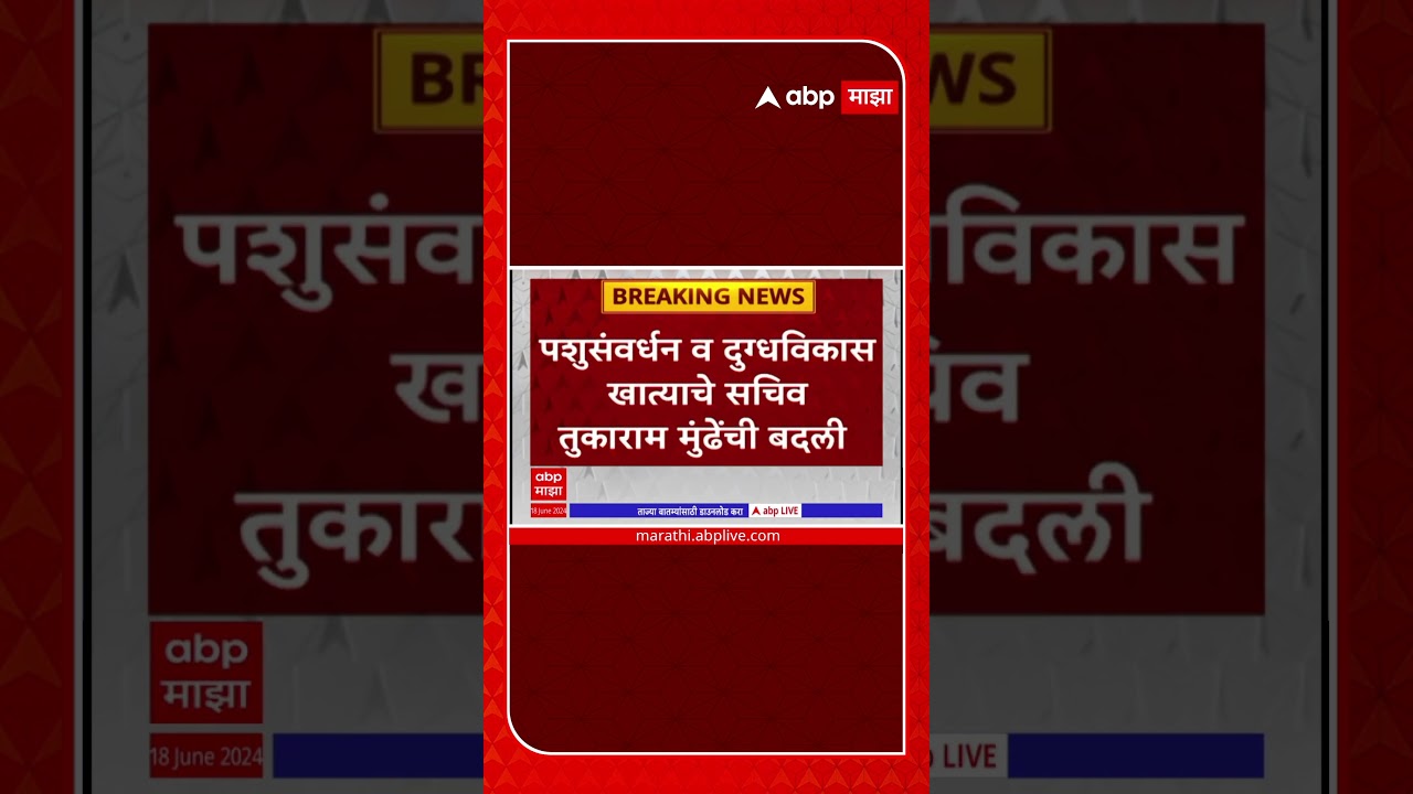 Tukaram Mundhe Transfer : कायम चर्चेत असेलले IAS अधिकारी तुकाराम मुंढेंची पुन्हा बदली