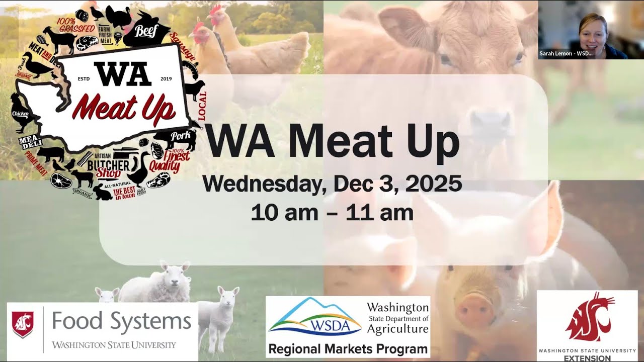 WA Meat Up Dec. 25–Rulemaking: Solid Waste Handling–Organic Materials; On-Farm Meat Processing Waste