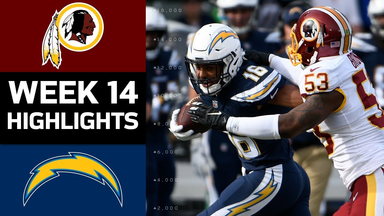 Redskins vs. Chargers | NFL Week 14 Game Highlights