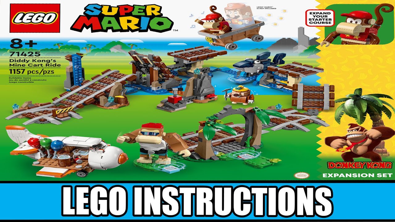 LEGO Instructions | Super Mario | 71425 | Diddy Kong's Mine Cart Ride