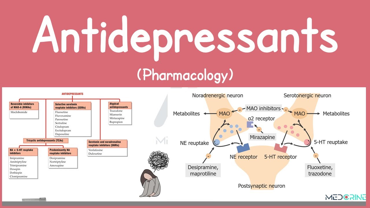 Antidepressants Pharmacology | SSRIs, SNRIs, TCAs, MAOIs, Atypical Antidepressants Simplified