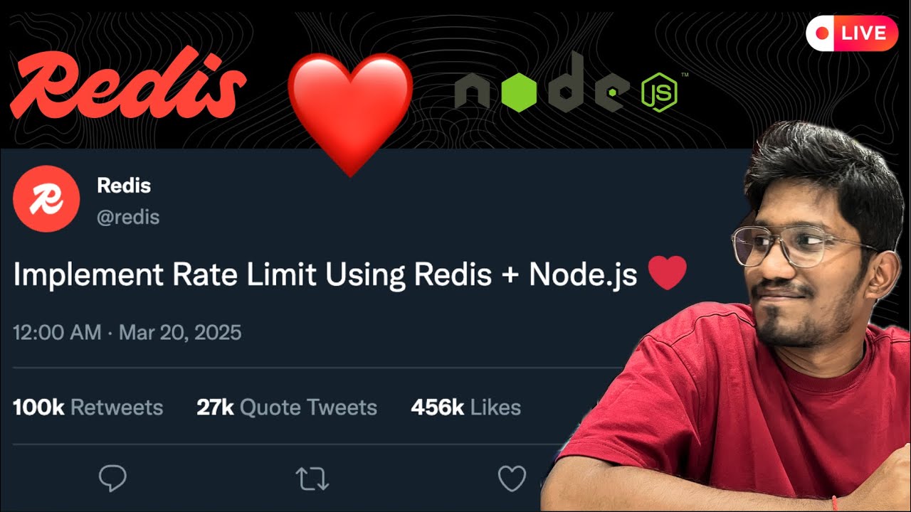 [LIVE] Implementing 2 Rate Limiting Algo. with Node.js & Redis | Full Step-by-Step Guide