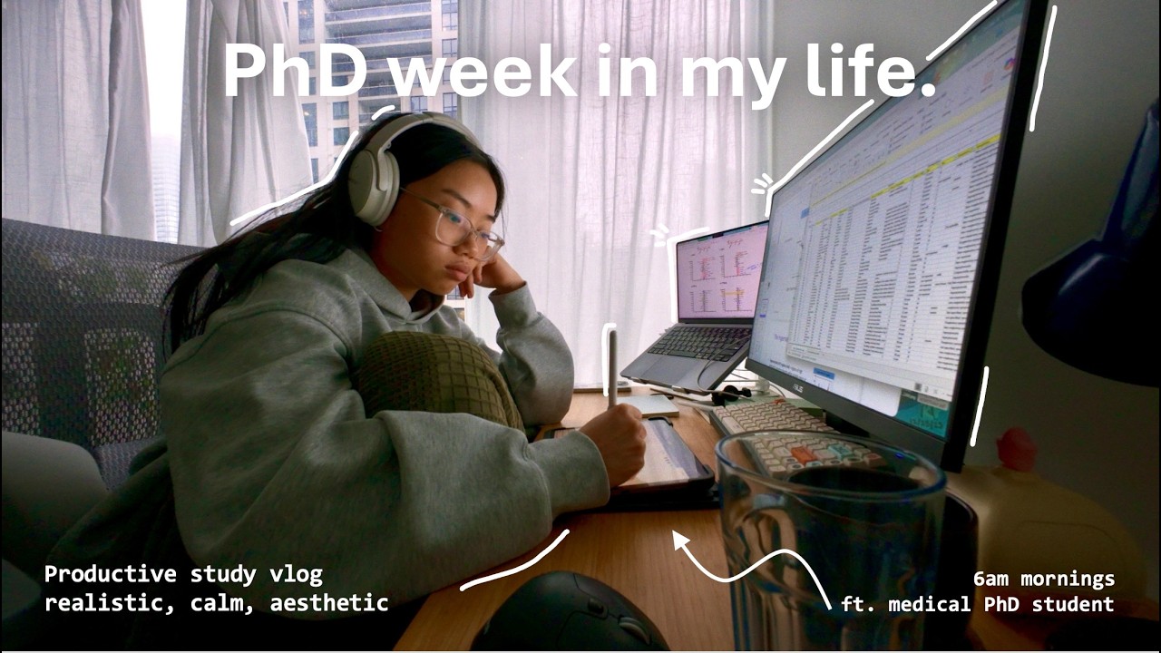 SUPER PRODUCTIVE school days | 6am mornings, medical immunology PhD student, study vlog