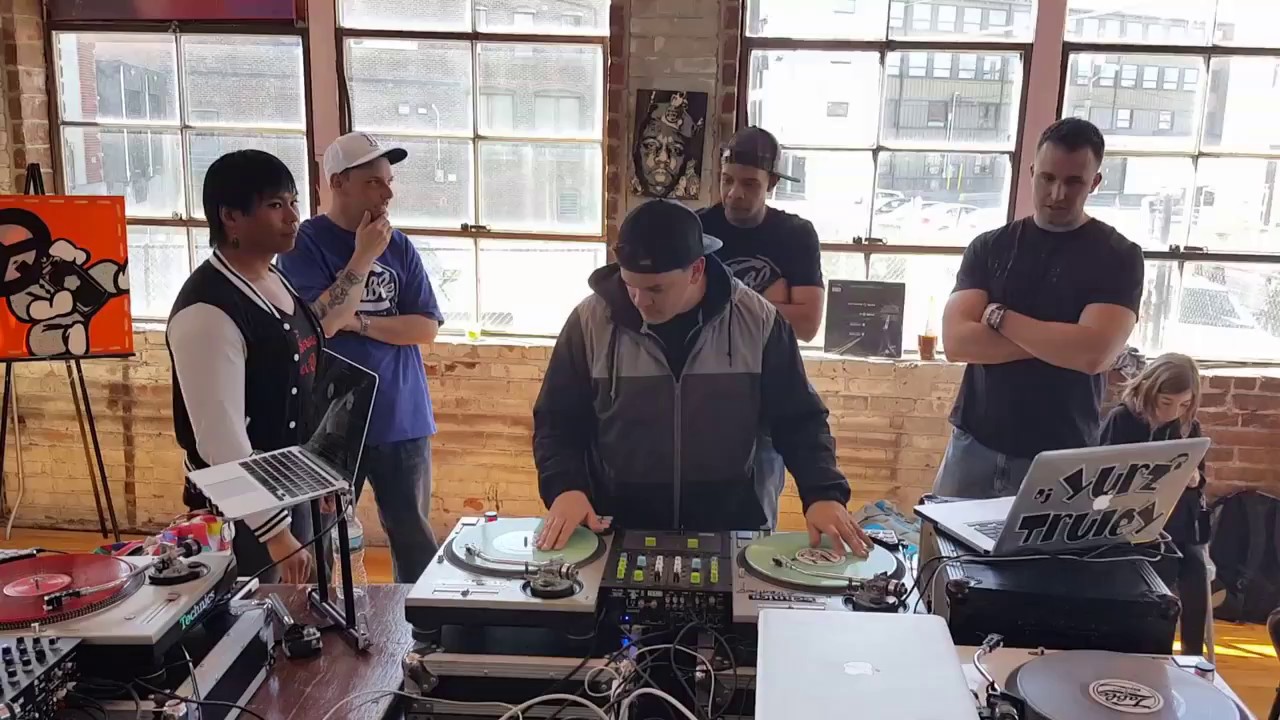 Dj slipwax beat juggle at Table Manners Juggle Gym
