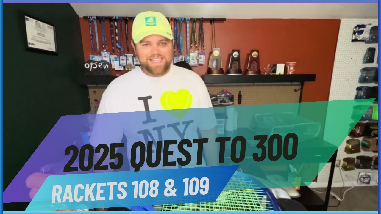 2025 Quest to 300: Rackets 108 & 109 | How to string 2025 Yonex Ezone 98 (Tour)| Poly Tour Rev