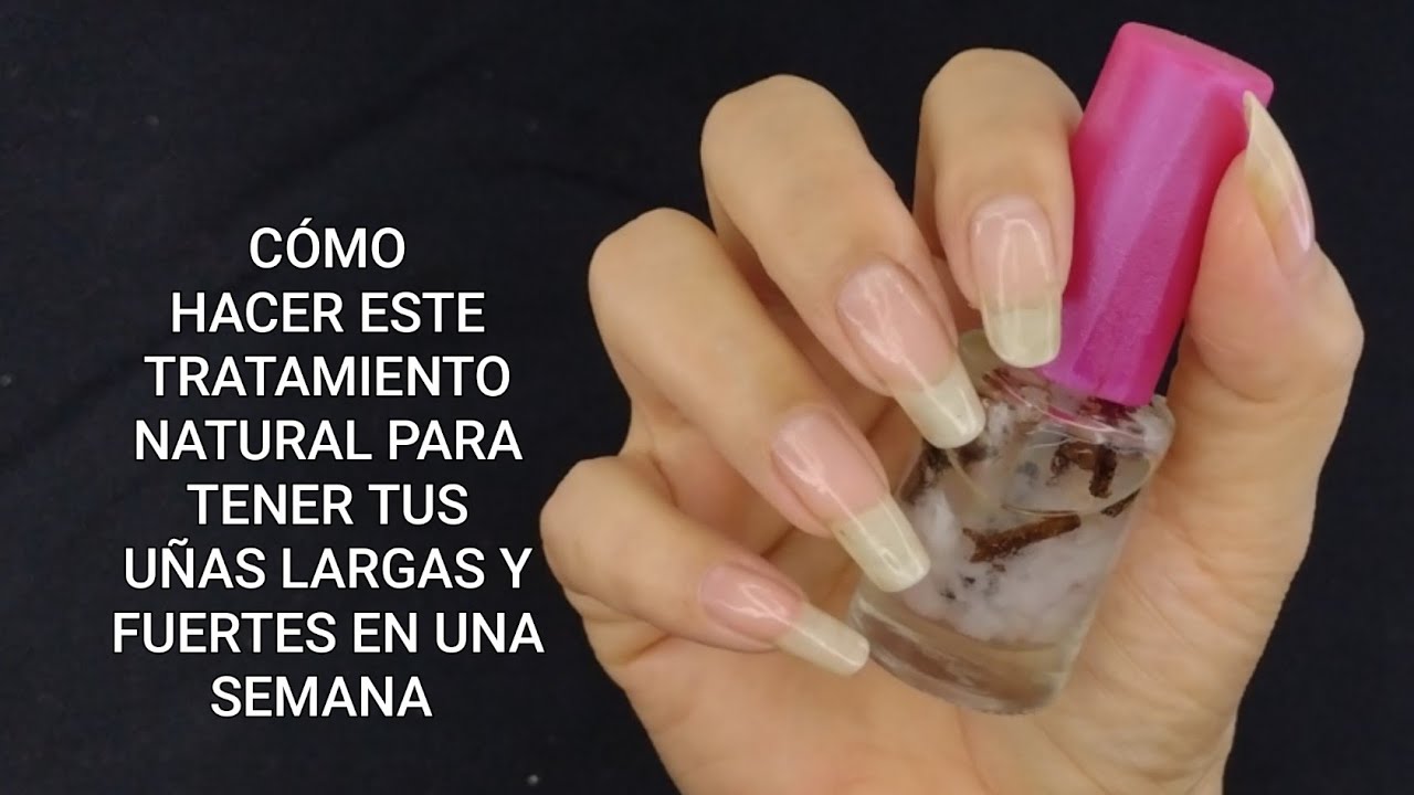 CÓMO HACER ESTE TRATAMIENTO NATURAL PARA TENER TUS UÑAS LARGAS Y FUERTES EN UNA SEMANA #nailart 
