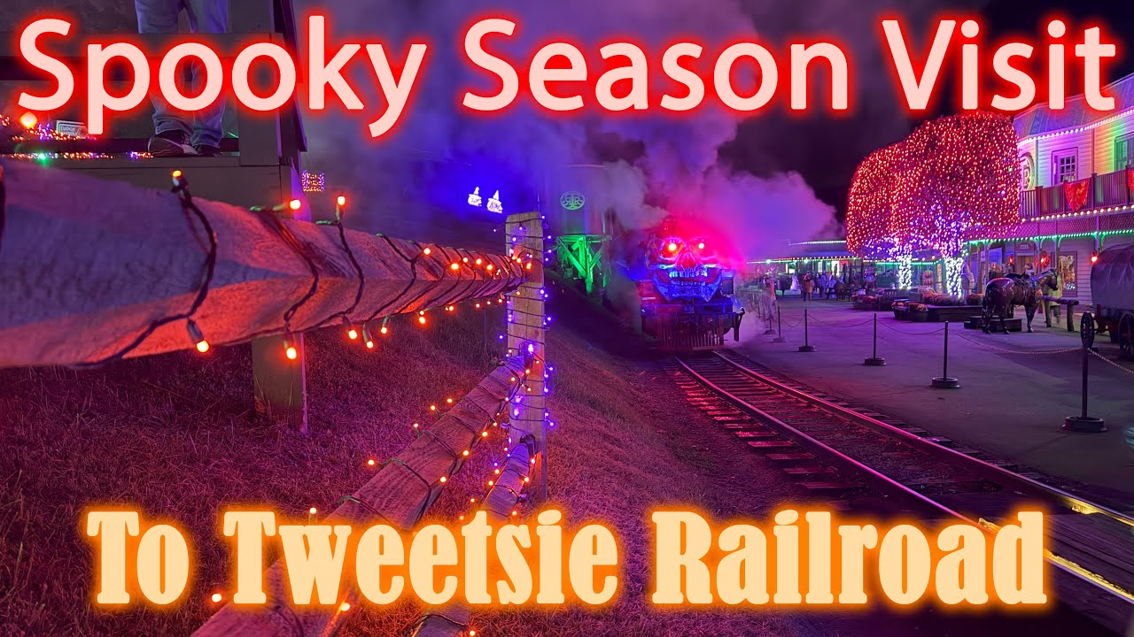 Исследуем поезд-призрак Tweetsie Railroad 2025 | Жуткий Хэллоуинский видеоблог 🎃