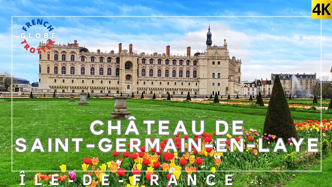 Paris Day Trip🏰 Chateau de Saint-Germain-en-Laye Walking Tour 4K 🇫🇷Castle ➜ Garden ➜ Paris Panorama