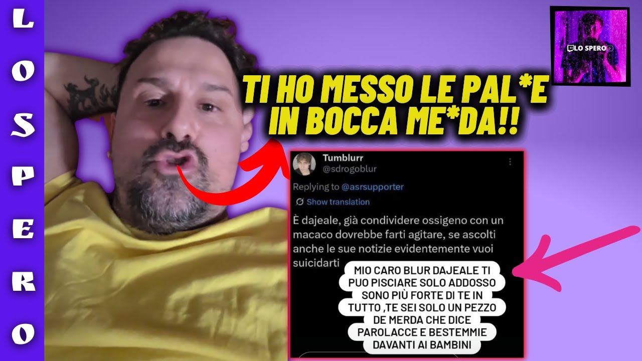 BLUR INSULTATO PESANTEMENTE DA DAJEALE CONTENT CREATOR DI CALCIO: DOPO UN COMMENTO DI BLUR SU DI LUI
