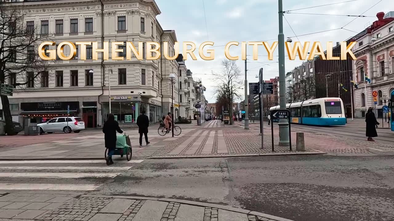 Gothenburg Sweden 4K Walk – From Brunnsparken to Götaplatsen  Avenyn City Walk