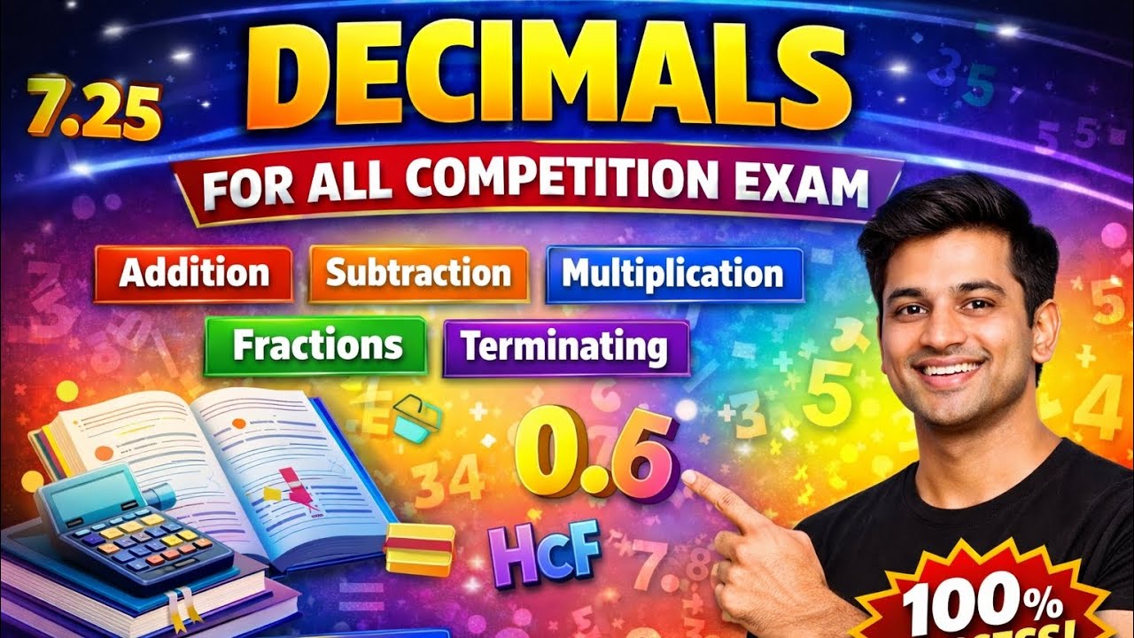 DECIMAL (दशमलव) का शुन्य से निचोड़ || दशमलब वाला जोड़,घटाब,गुणा,भाग,वर्ग,वर्गमूल,घन,घनमूल एकसाथ math