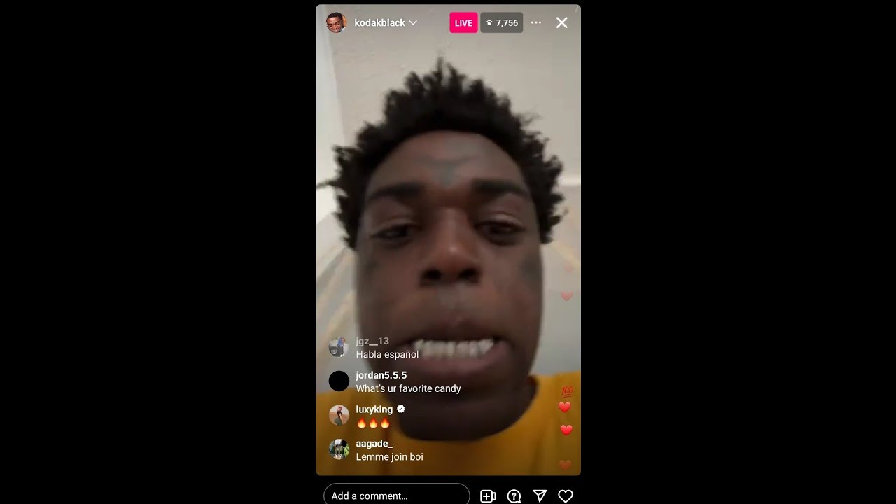 Kodak Black Instagram Live 7/28/2024