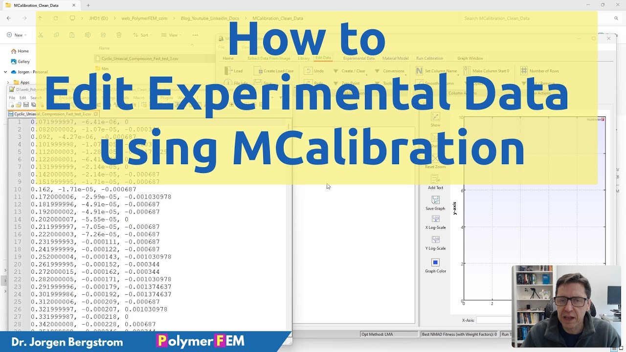 How to Edit Experimental Data using MCalibration
