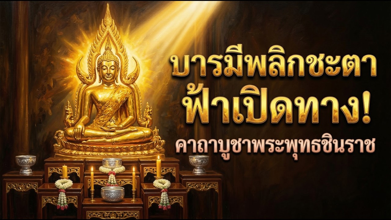 บารมีพลิกชะตา ฟ้าเปิดทาง! คาถาบูชาพระพุทธชินราช ไหว้องค์จำลองที่บ้าน ขอพรสำเร็จ โชคลาภ แคล้วคลาด