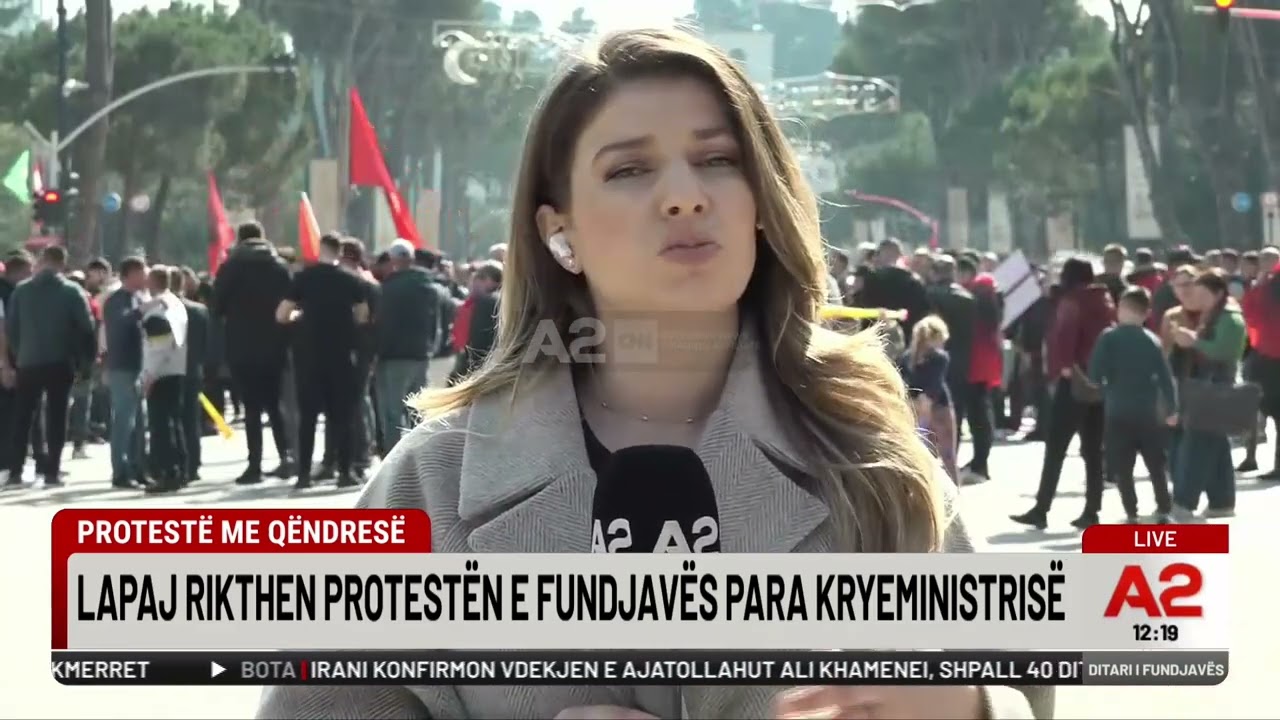 Çuditen turistët teksa shohin protestën e Lapajt në Bulevard