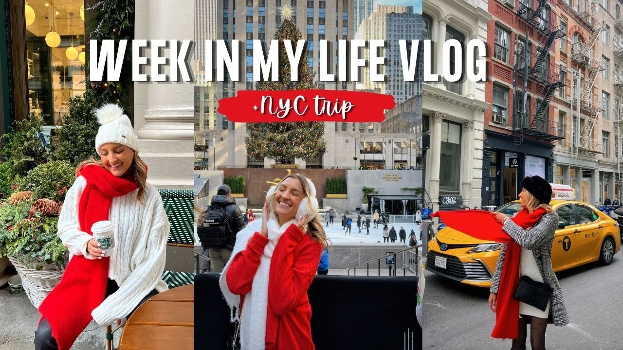 WEEK IN MY LIFE as a full time influencer || NYC Christmas trip, workout with me, Punta Cana prep