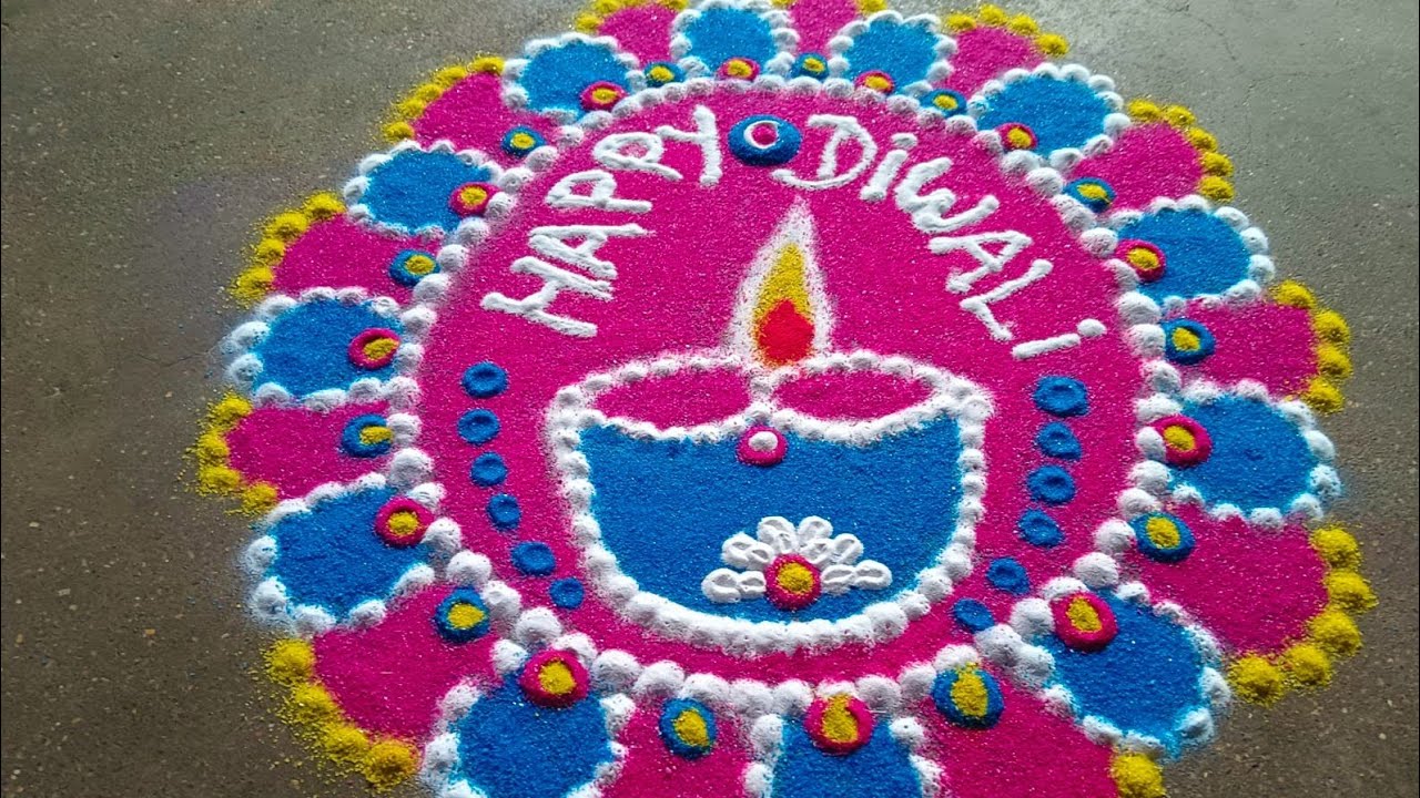 Diwali rangoli video// rangoli video// beautiful rangoli design video 