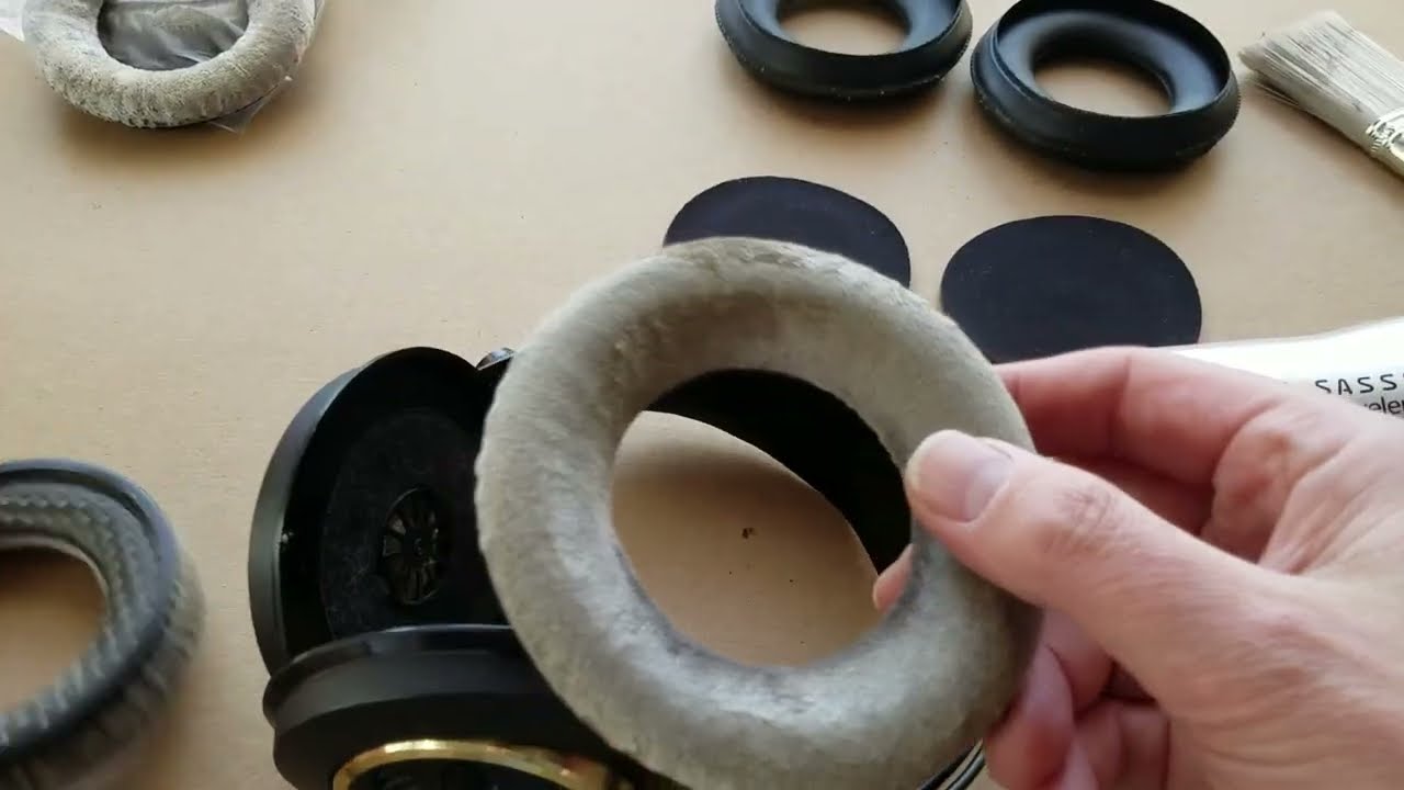 Installing Beyerdynamic DT770 velour ear pads on AKG K240 headphones