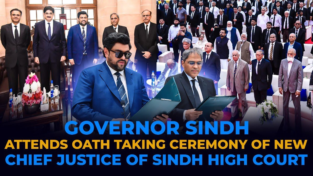 Governor Sindh Administered Oath To The New Chief Justice Sindh High Court