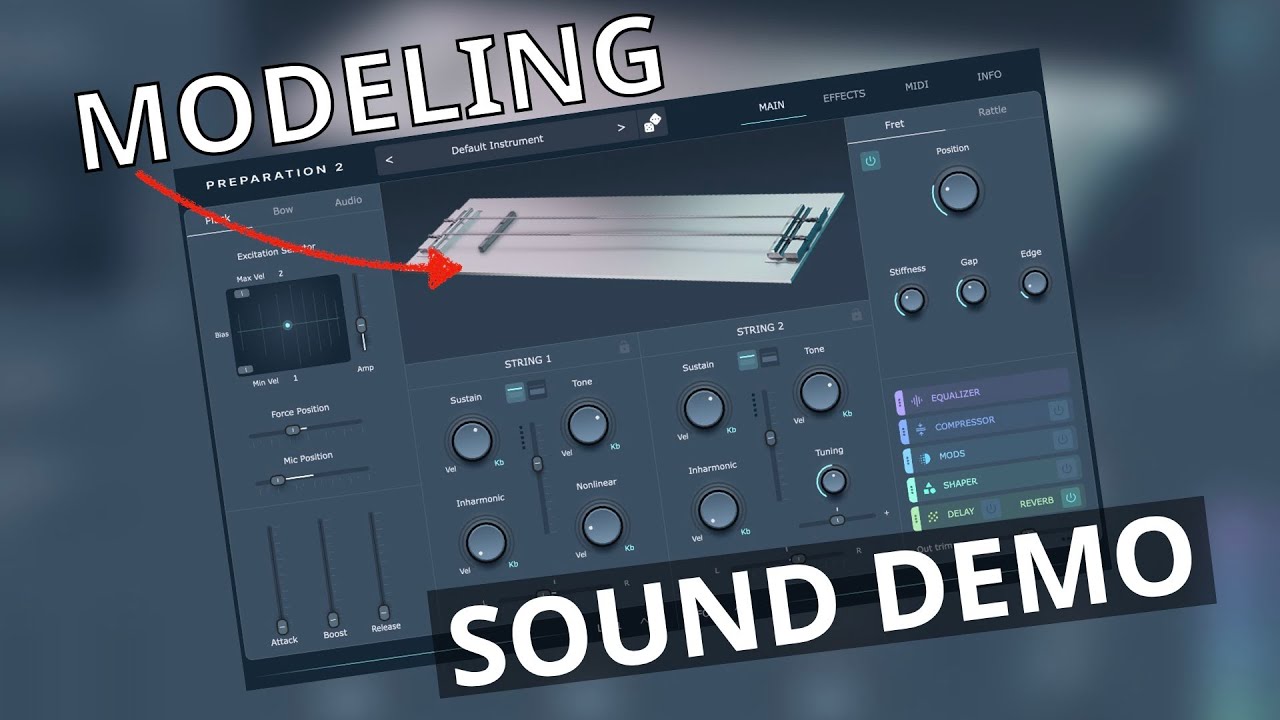 Physical Audio Preparation 2 Sound Demo, A Physical Modeling Synthesizer Like No Other