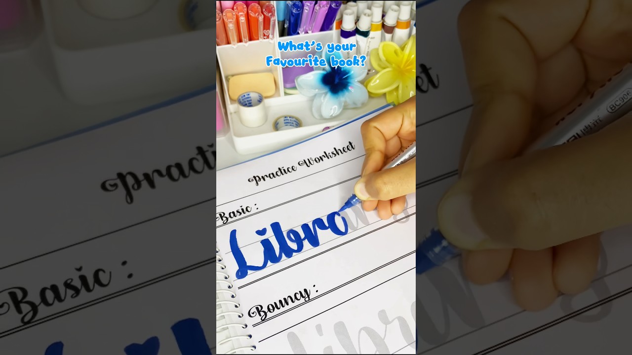 How to do calligraphy for beginners, brush pen making #calligraphy #lettering #handwriting #shorts